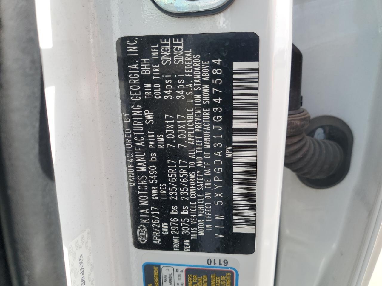 2018 KIA SORENTO