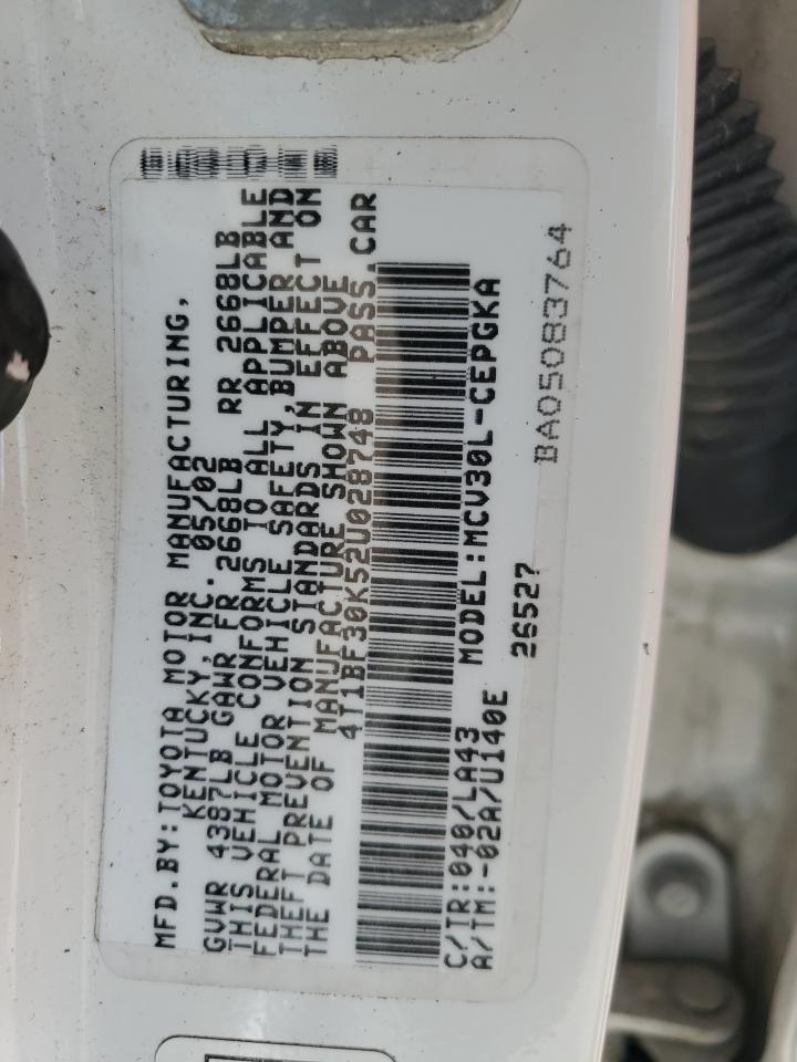 2002 TOYOTA CAMRY