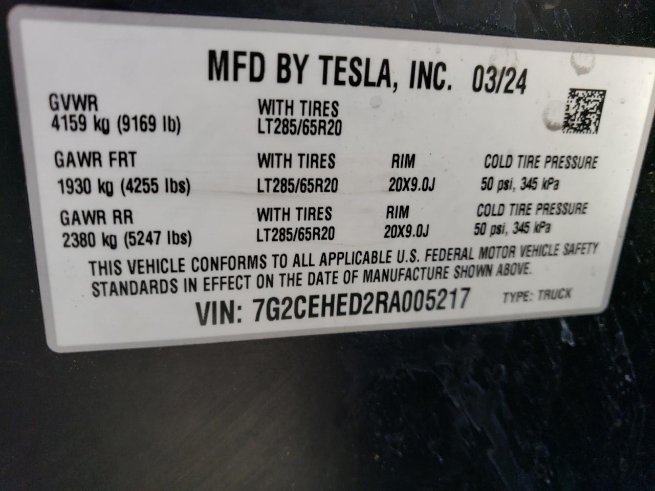 2024 TESLA Cybertruck
