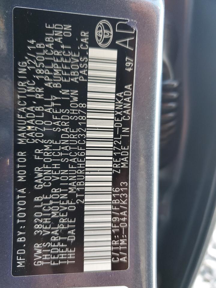 2015 TOYOTA COROLLA