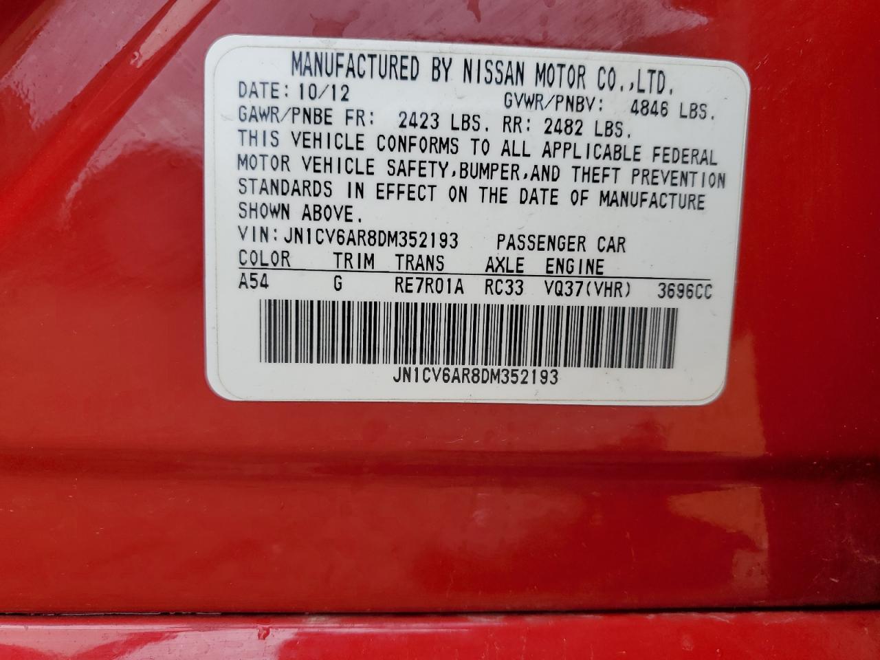 2013 INFINITI G37