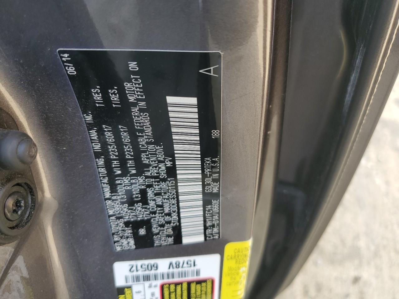 2014 TOYOTA SIENNA