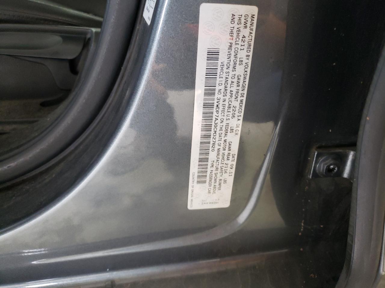 2012 VOLKSWAGEN JETTA