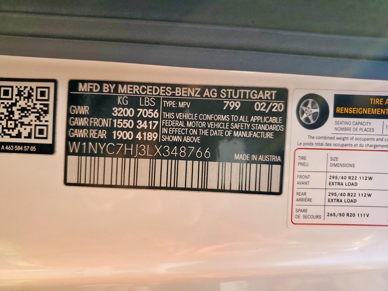 2020 MERCEDES-BENZ G-Class