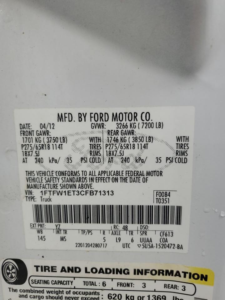 2012 FORD F-150
