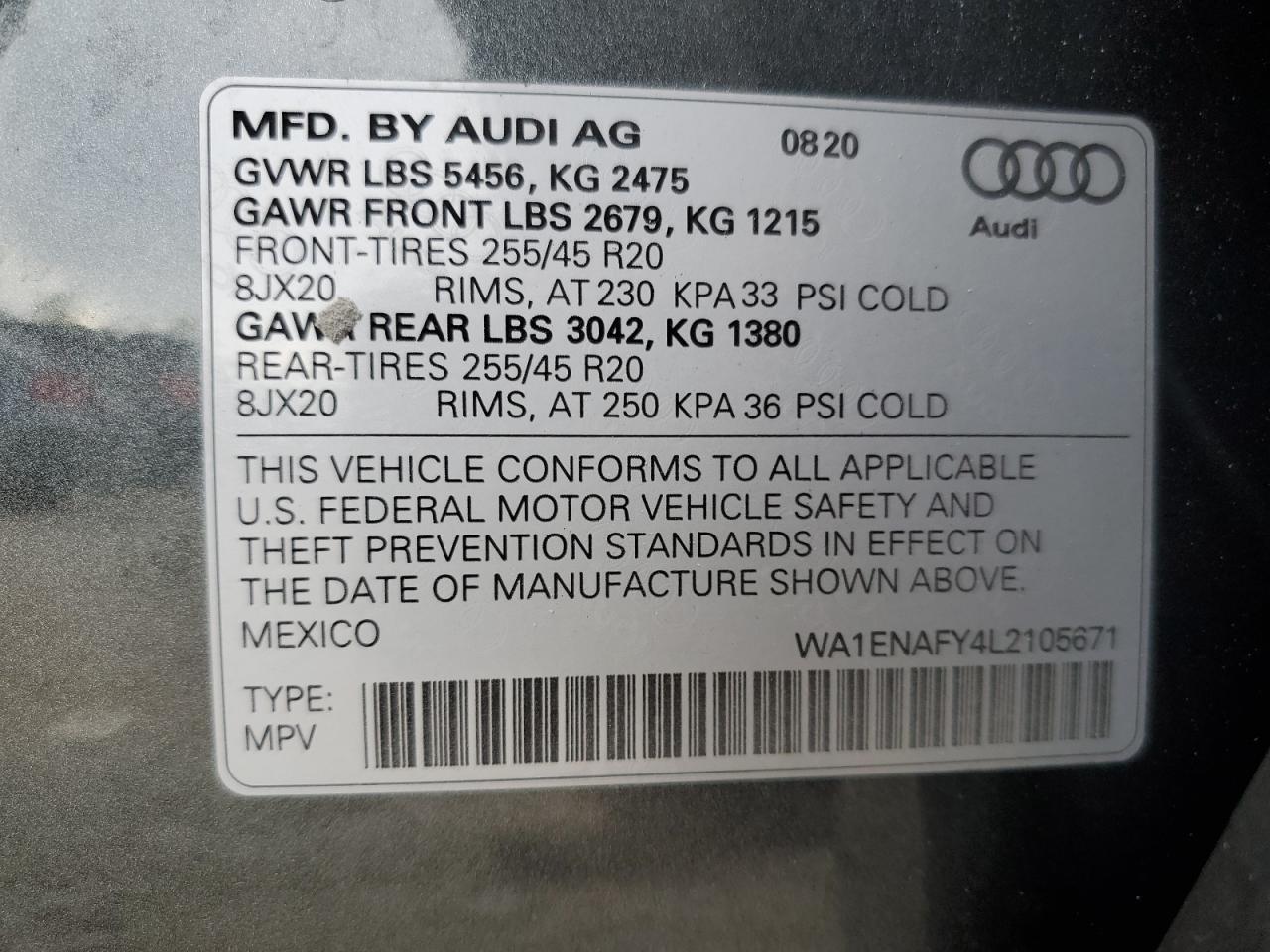 2020 AUDI Q5