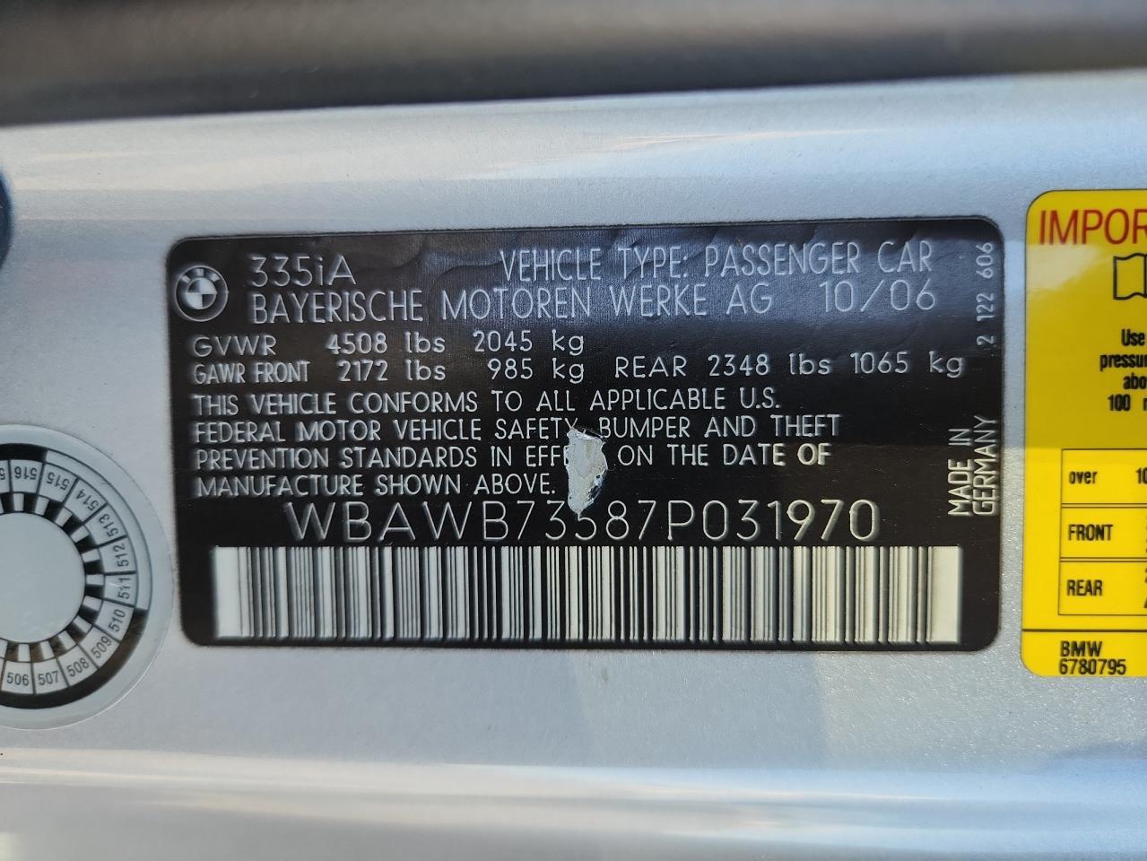 2007 BMW 3 SERIES