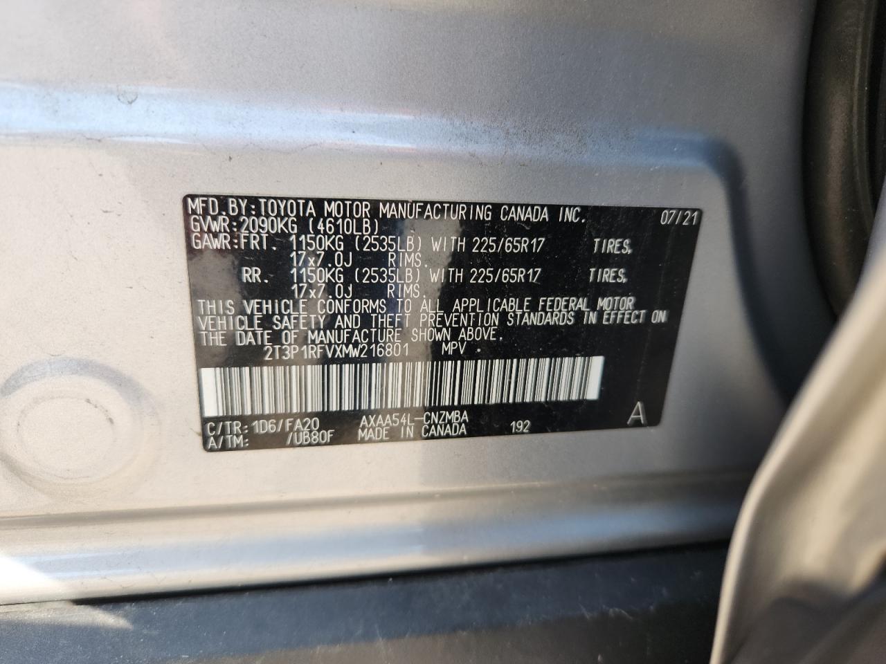 2021 TOYOTA RAV4
