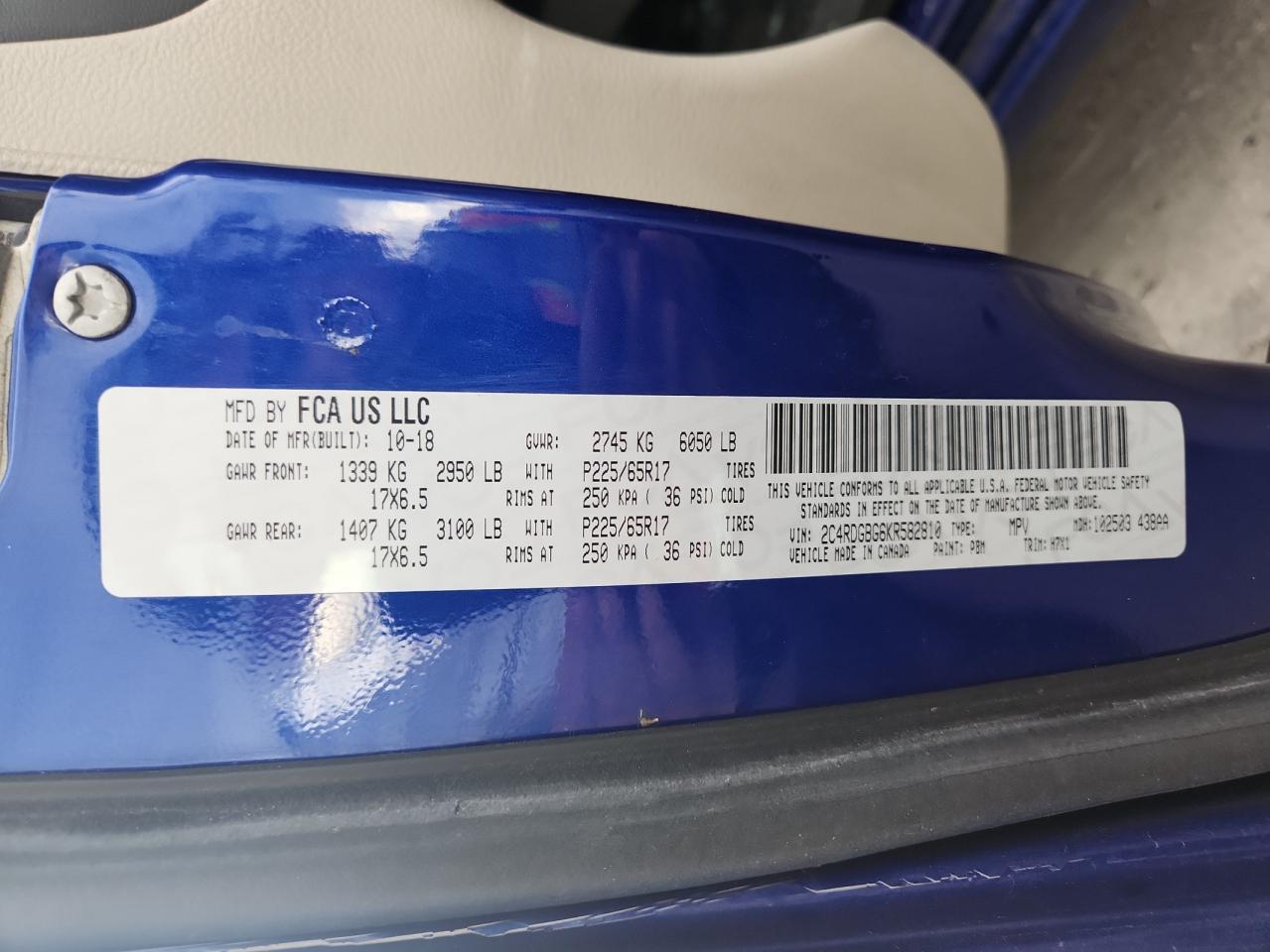 2019 DODGE GRAND CARAVAN