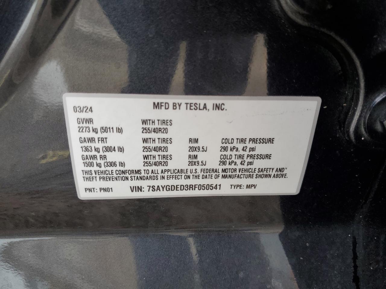 2024 TESLA MODEL Y