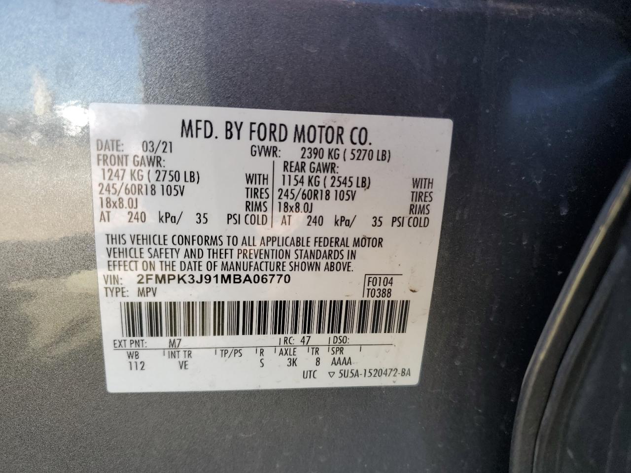 2021 FORD EDGE