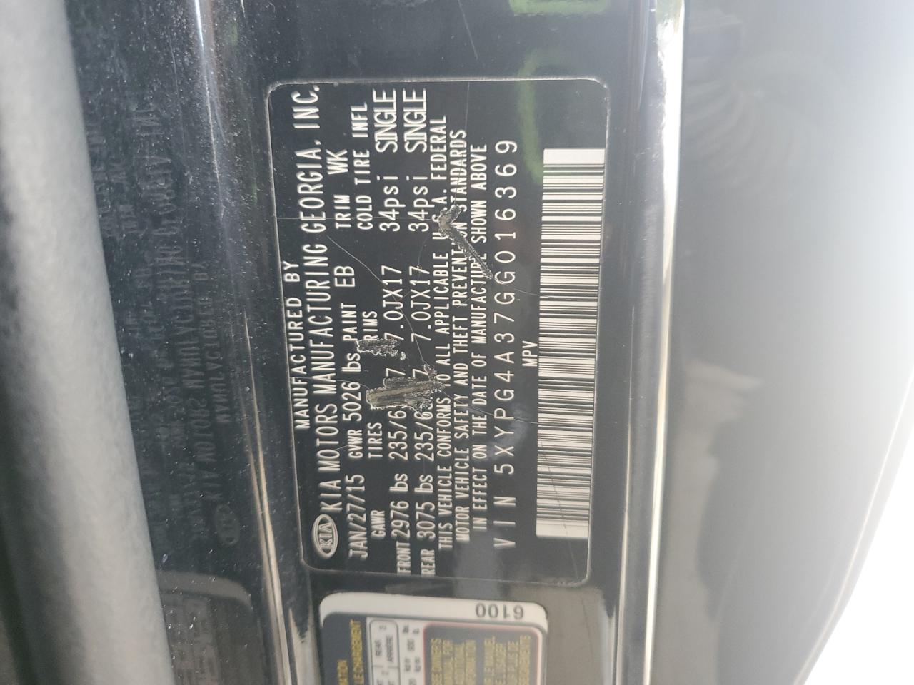 2016 KIA SORENTO