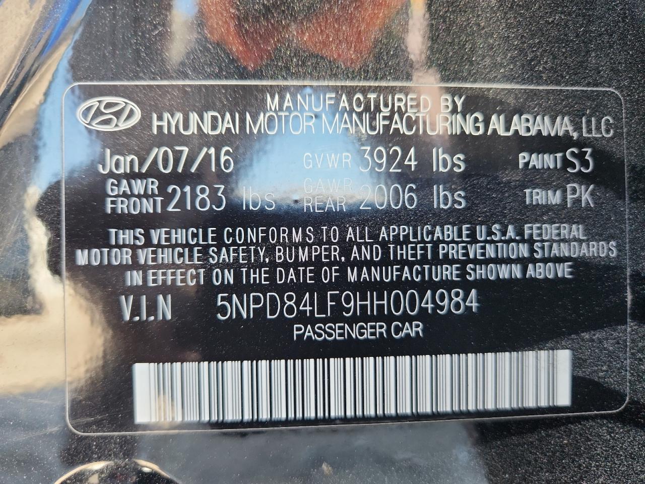 2017 HYUNDAI ELANTRA