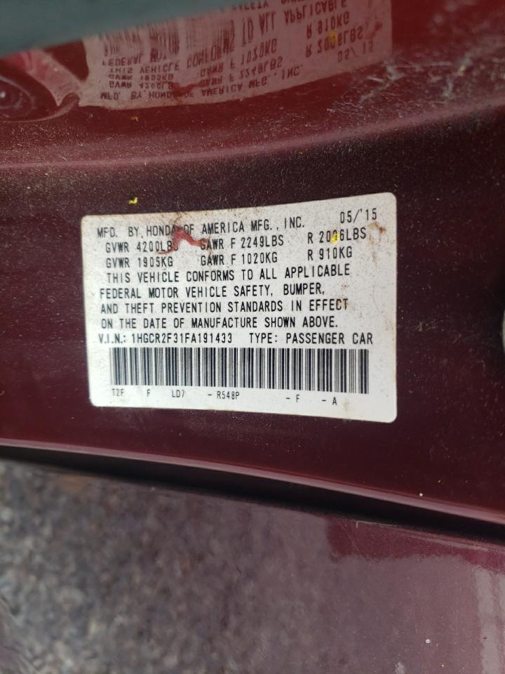 2015 HONDA ACCORD