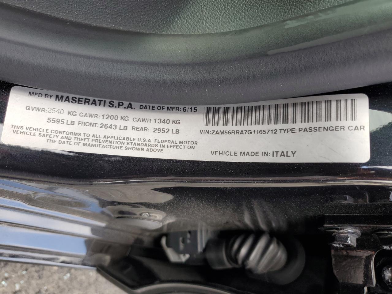 2016 MASERATI QUATTROPORTE