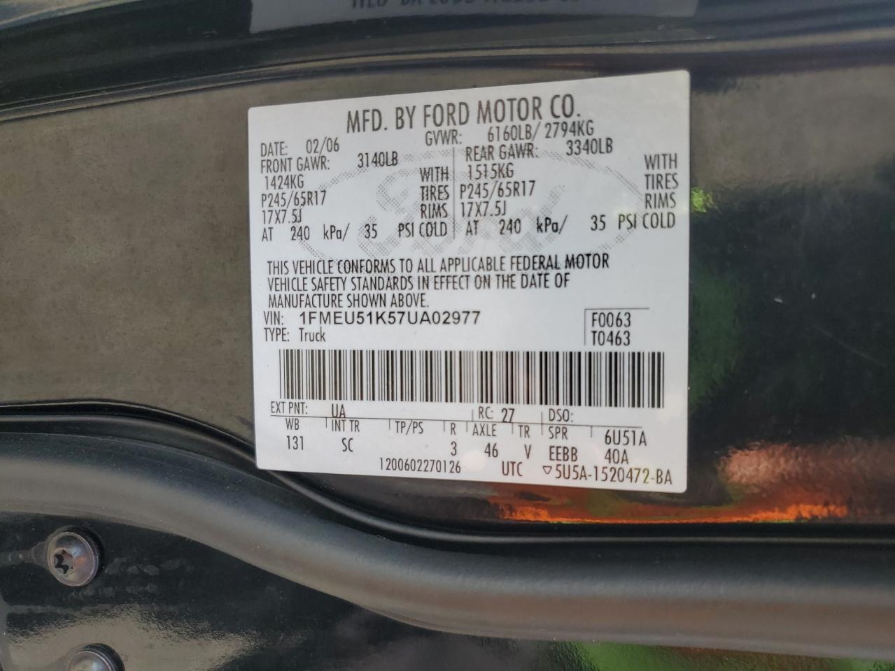 2007 FORD Explorer Sport Trac