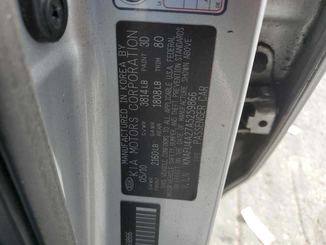 2010 KIA FORTE