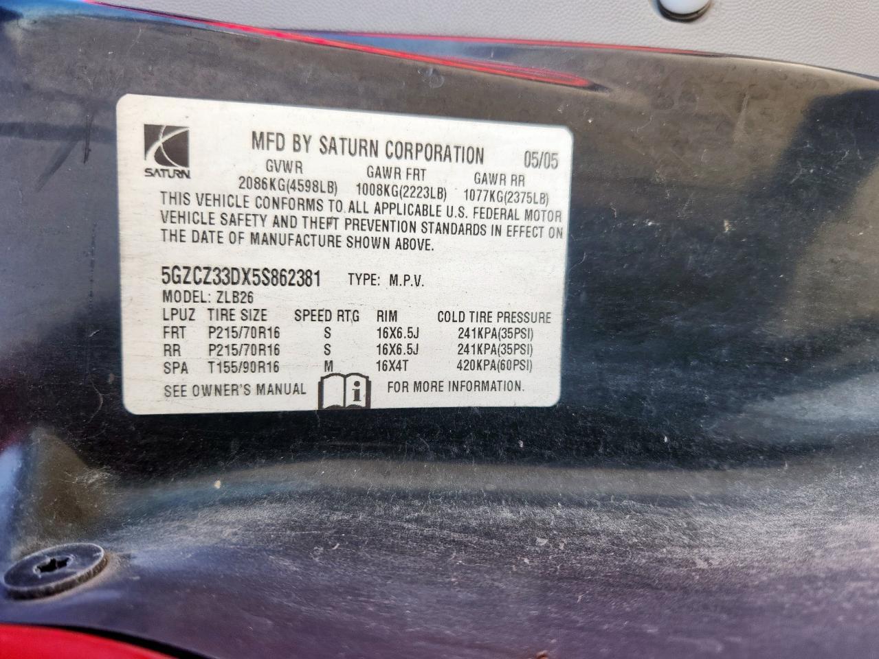 2005 SATURN Vue