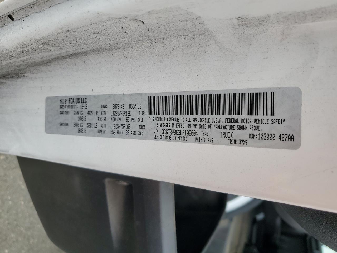 2020 RAM ProMaster 1500