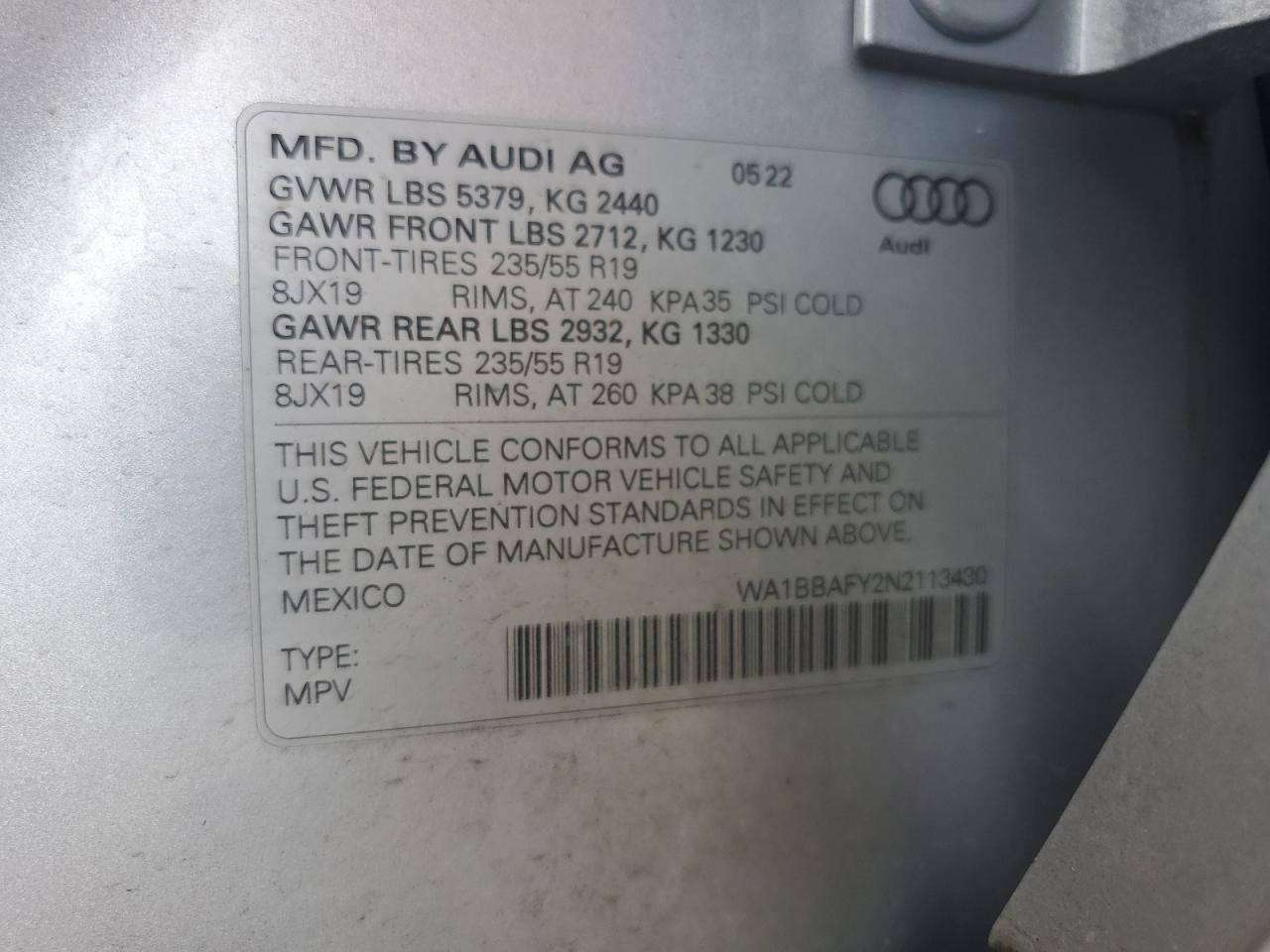 2022 AUDI Q5