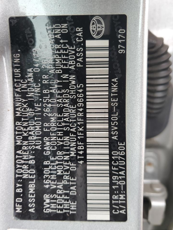 2015 TOYOTA CAMRY