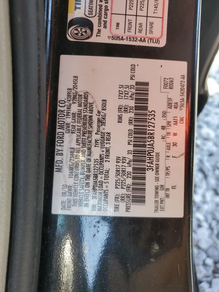2011 FORD FUSION