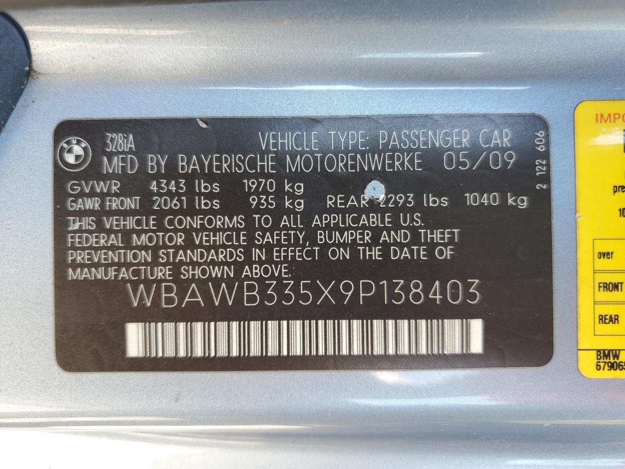 2009 BMW 3 SERIES