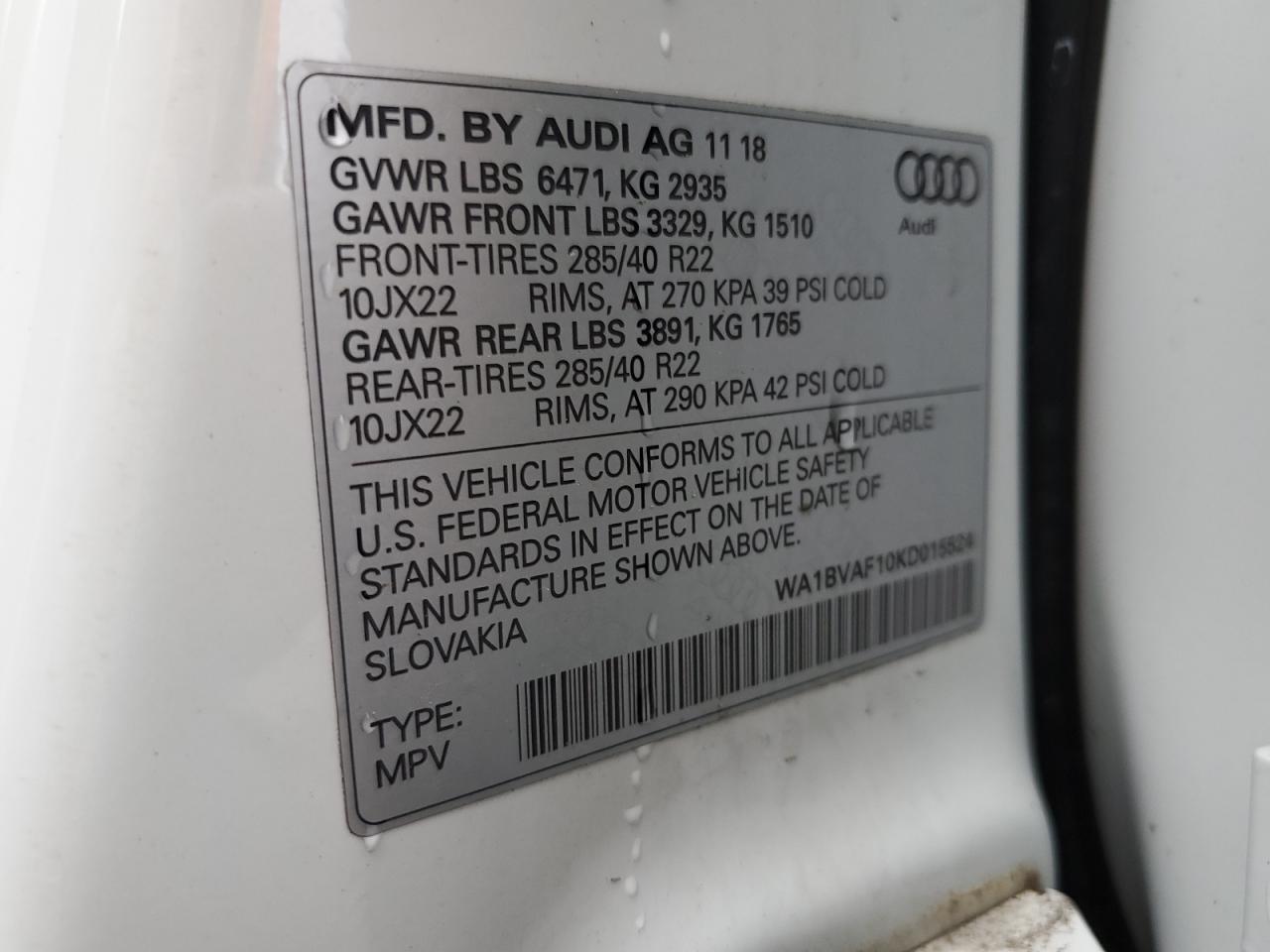 2019 AUDI Q8