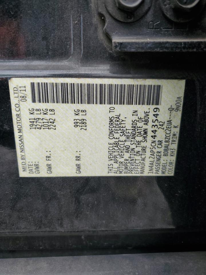 2012 NISSAN ALTIMA