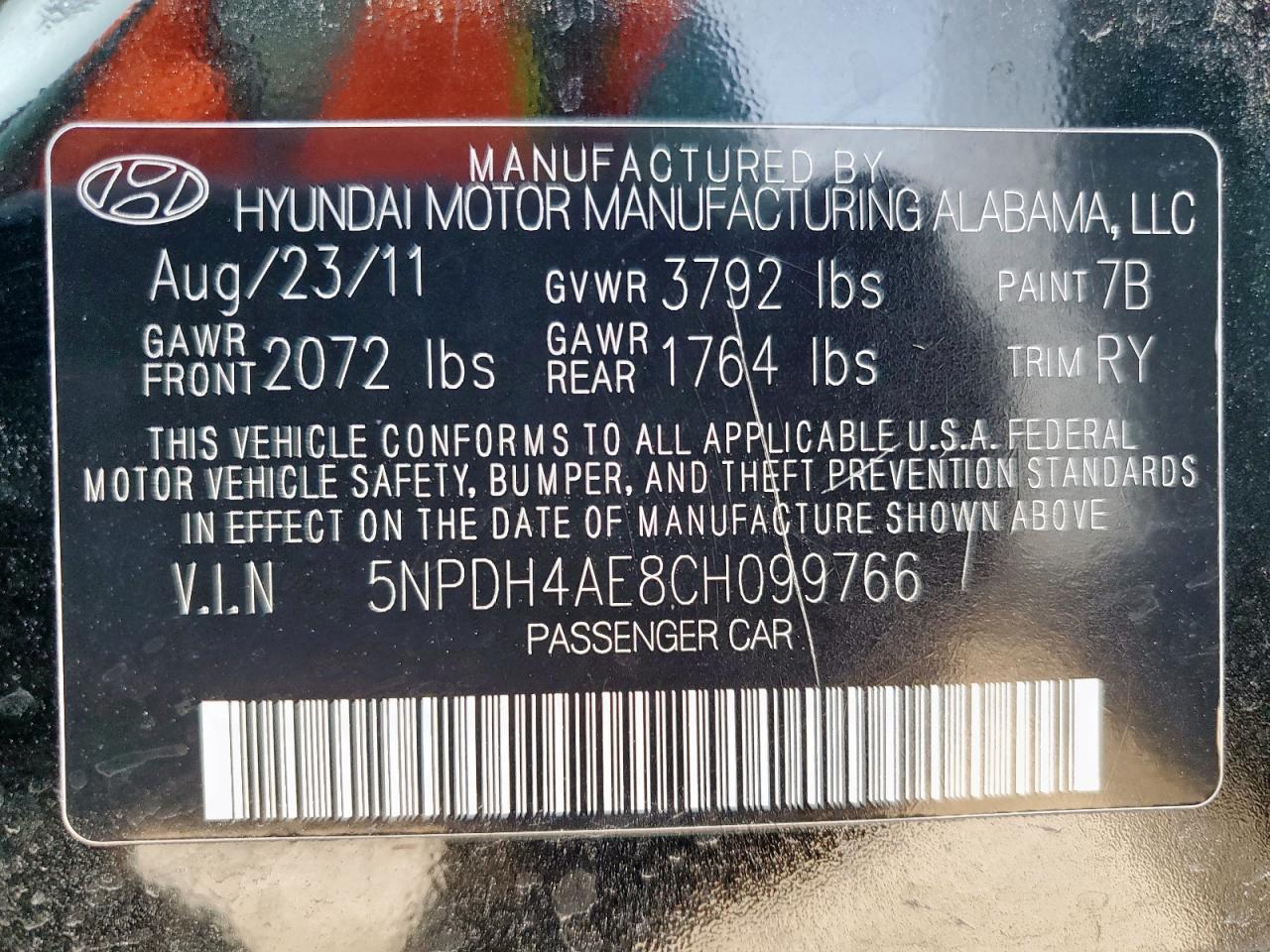 2012 HYUNDAI ELANTRA