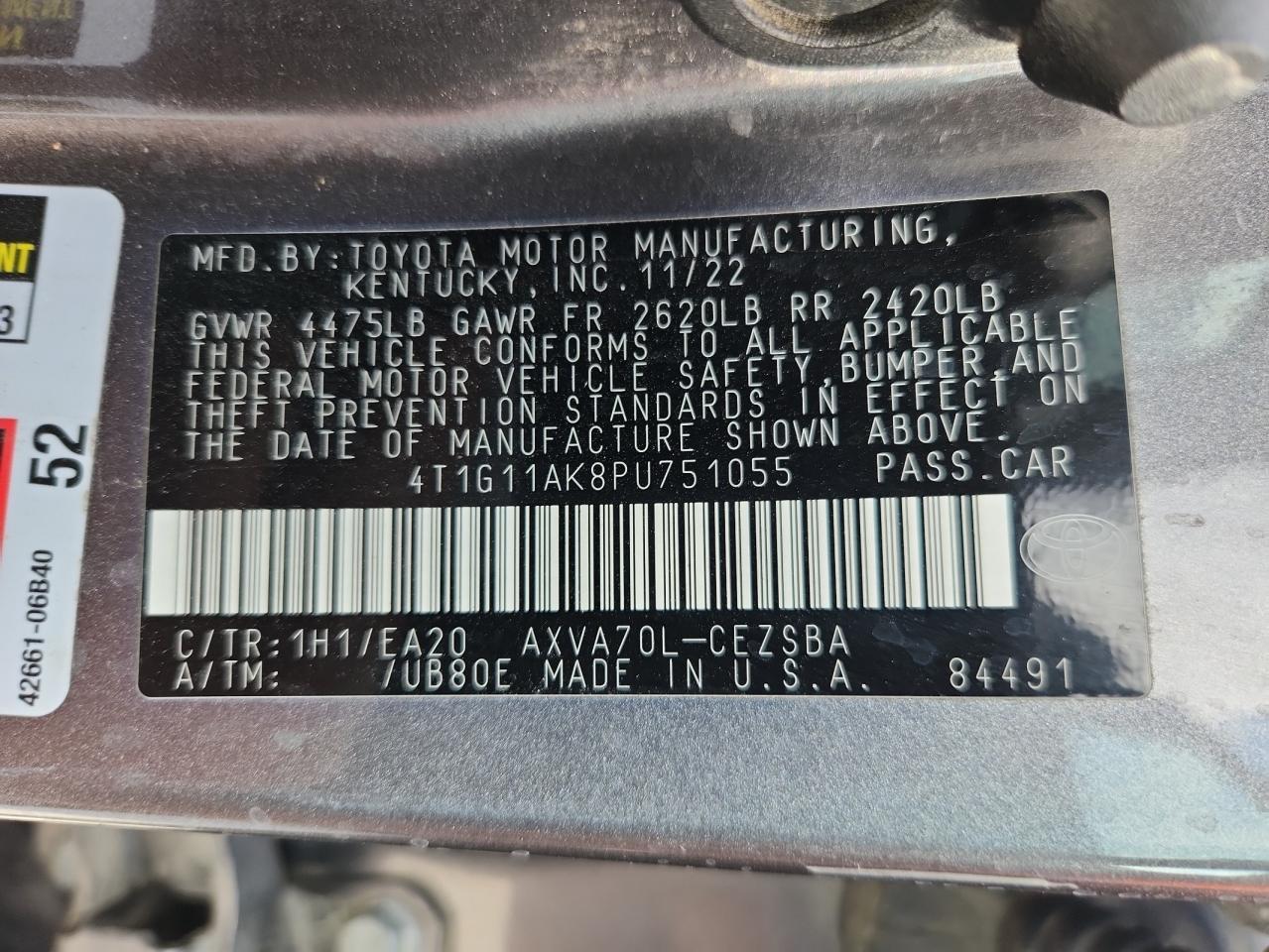 2023 TOYOTA CAMRY