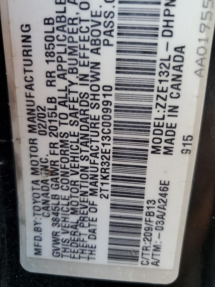 2003 TOYOTA COROLLA