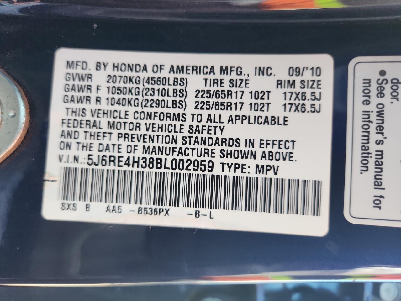 2011 HONDA CR-V