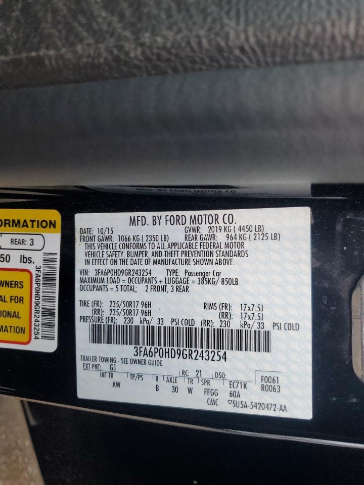 2016 FORD FUSION