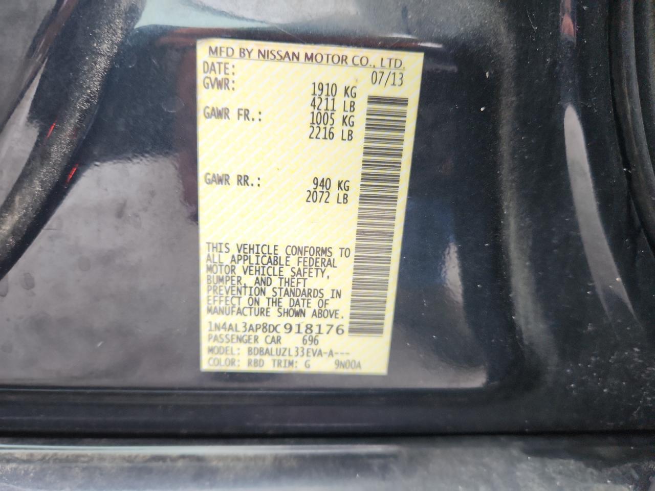 2013 NISSAN ALTIMA