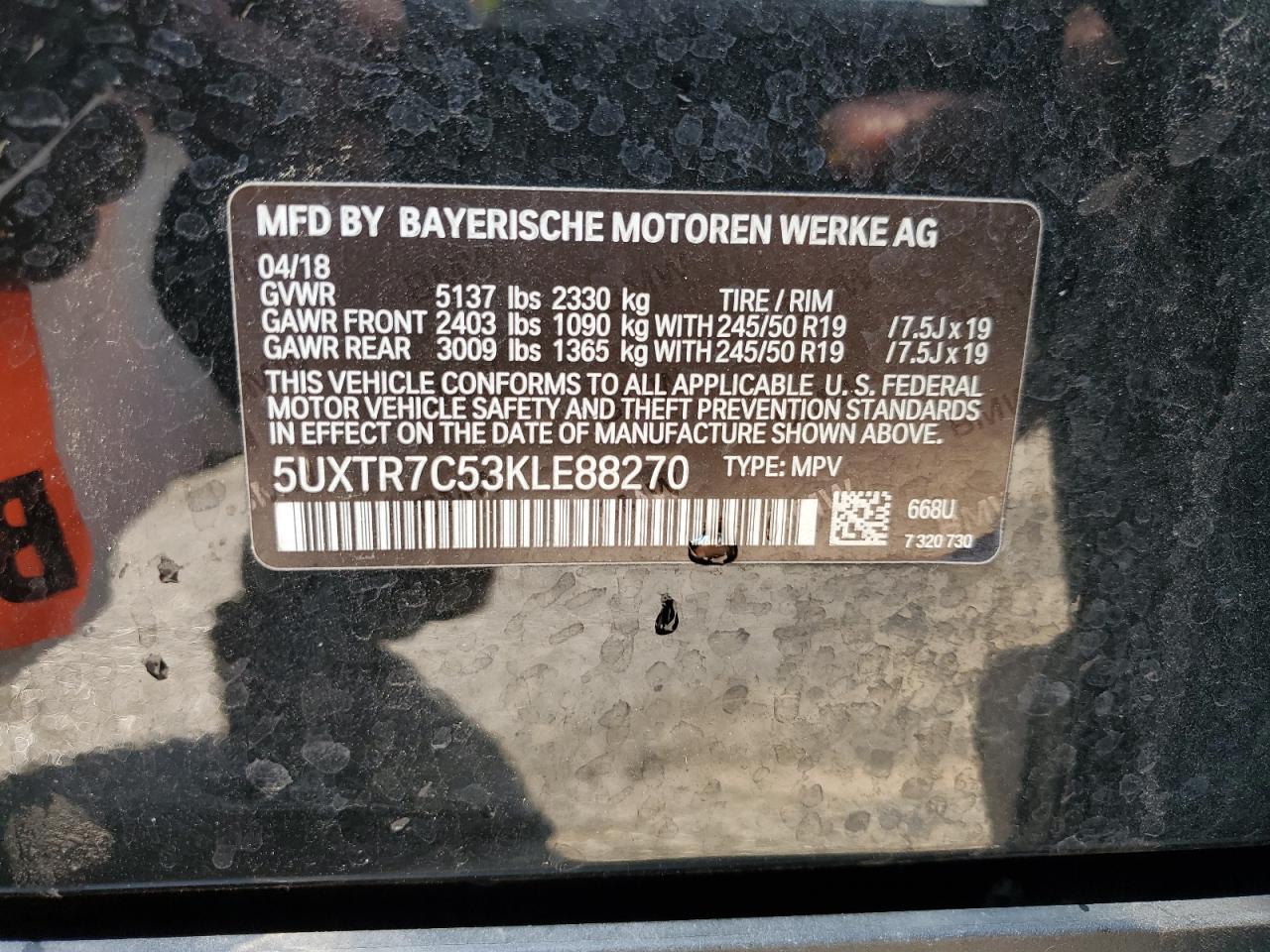 2019 BMW X3