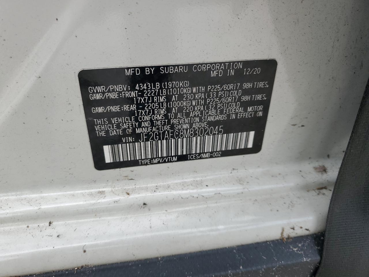 2021 SUBARU Crosstrek