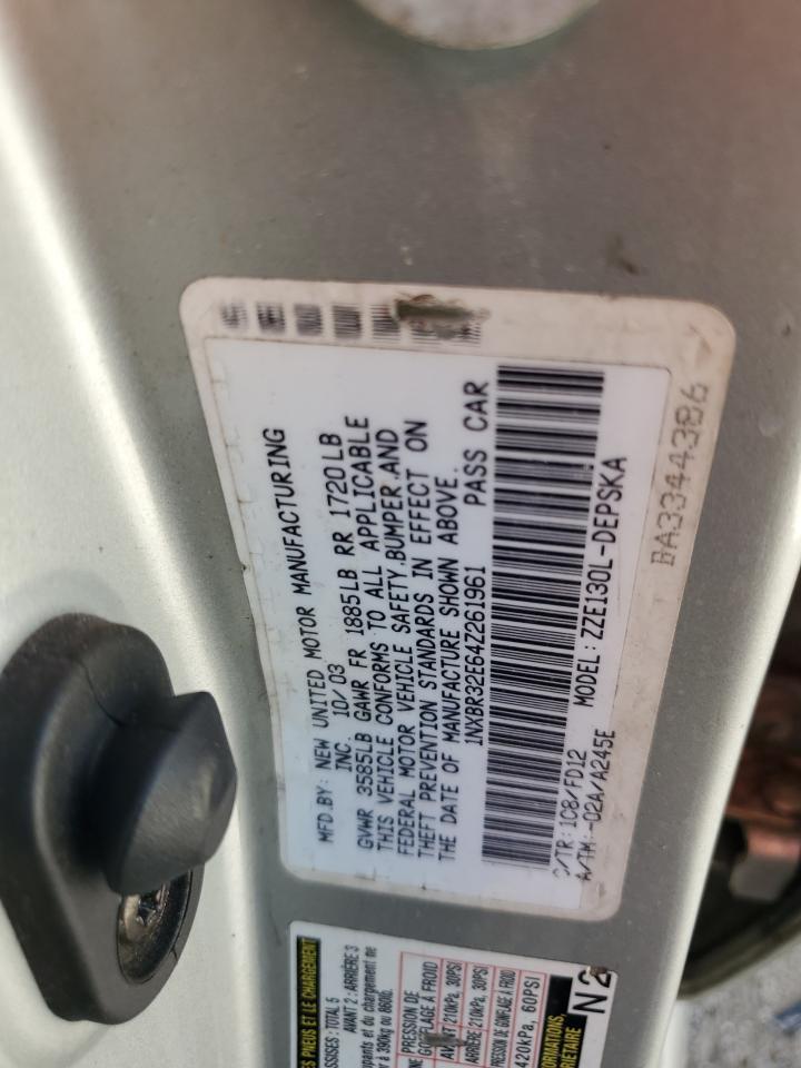 2004 TOYOTA COROLLA