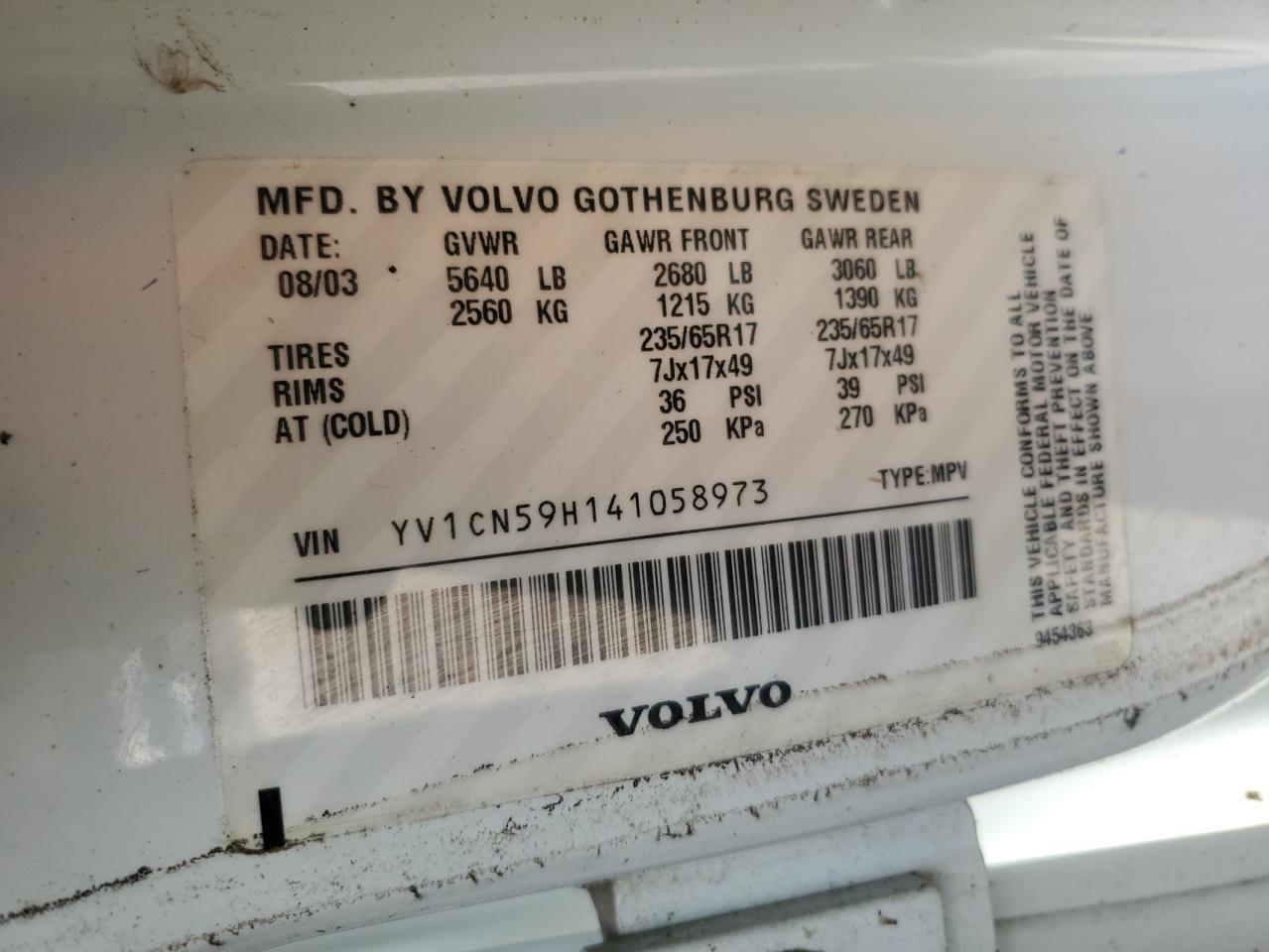 2004 VOLVO XC90