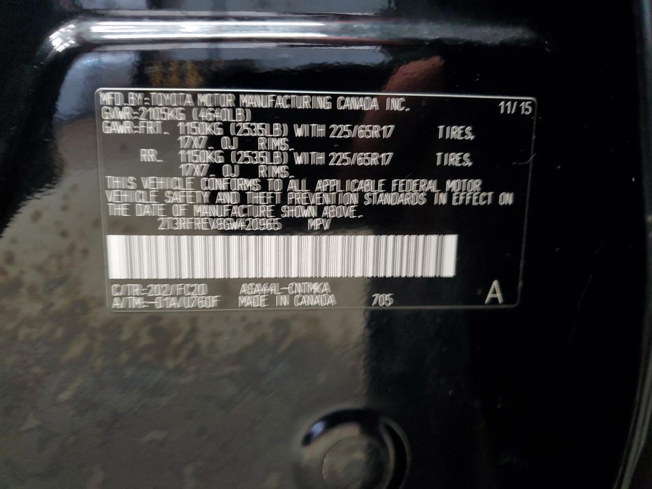 2016 TOYOTA RAV4