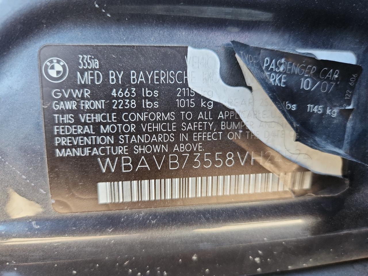 2008 BMW 3 SERIES