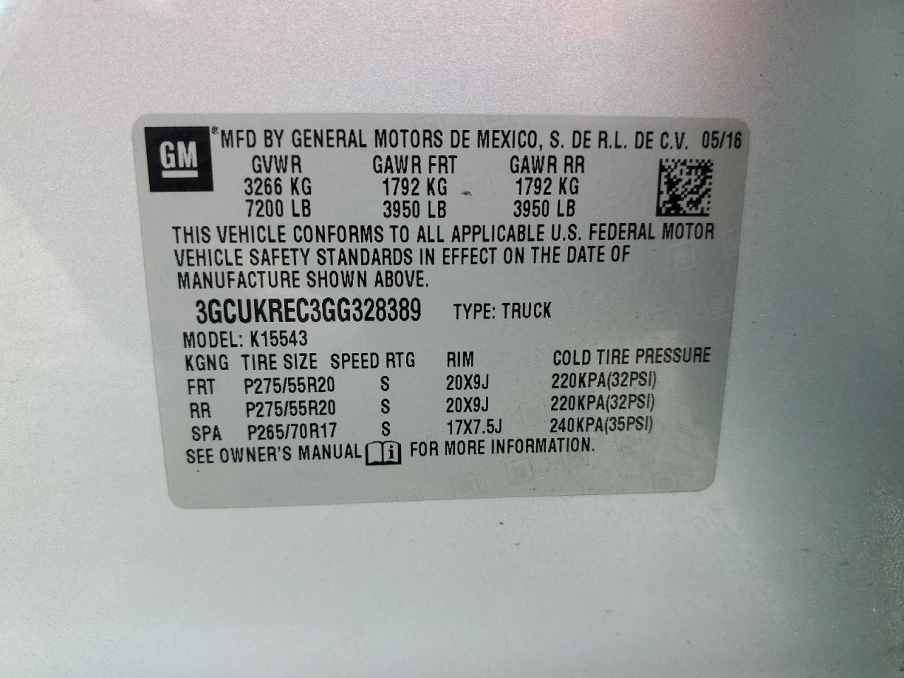 2016 CHEVROLET Silverado