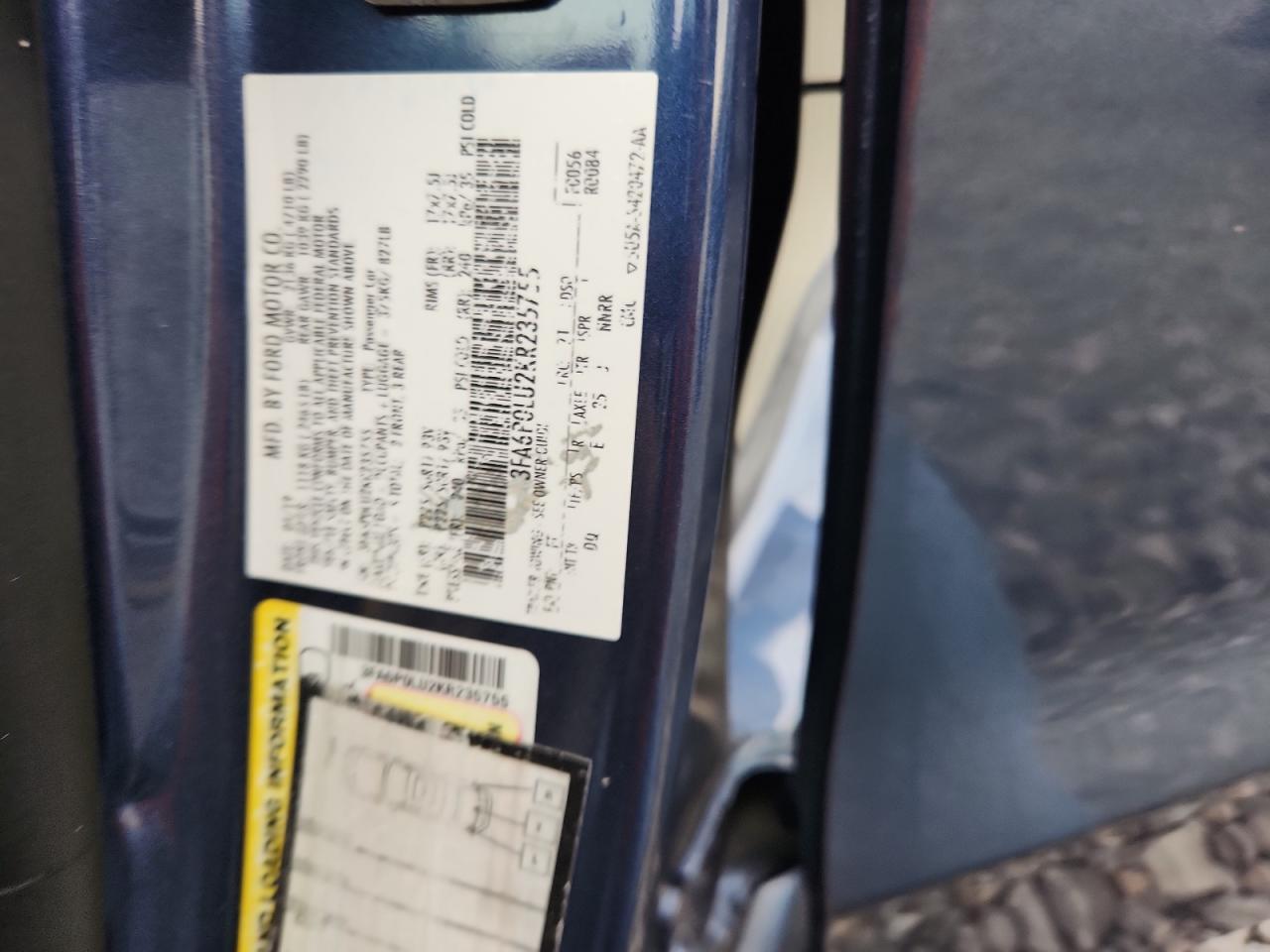 2019 FORD FUSION