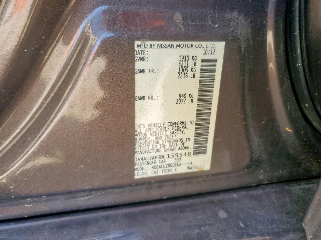 2013 NISSAN ALTIMA