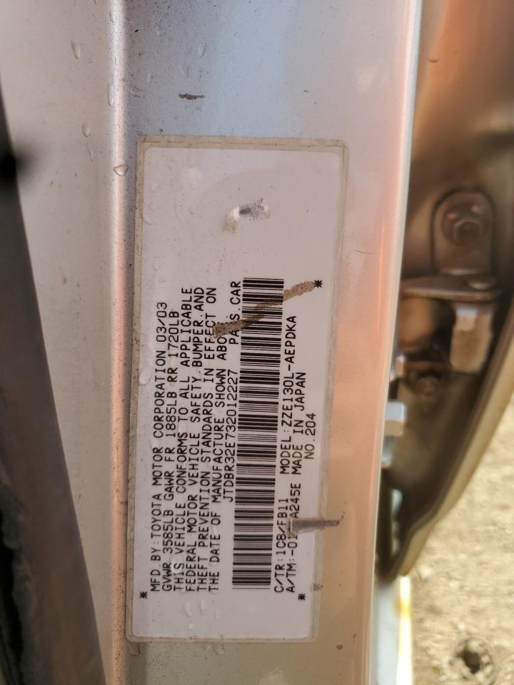 2003 TOYOTA COROLLA