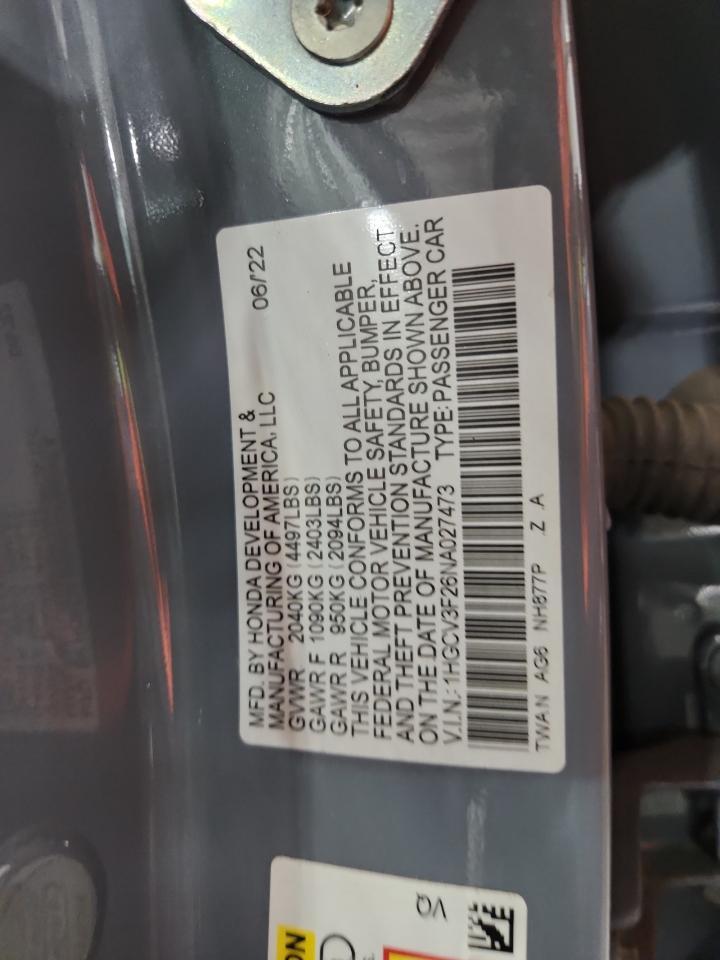 2022 HONDA ACCORD