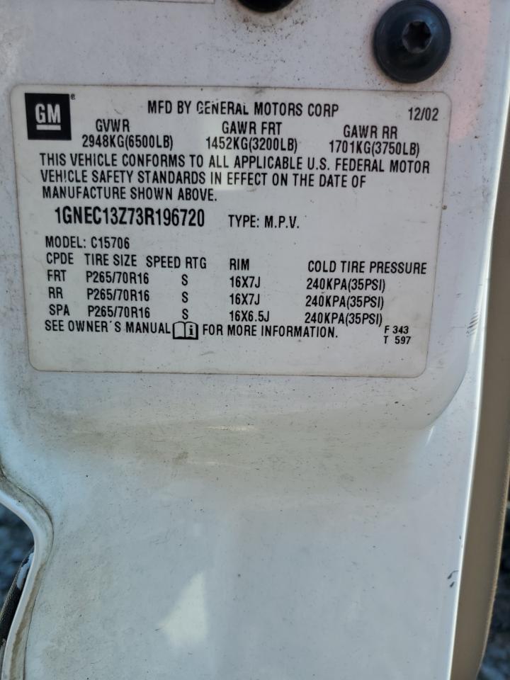 2003 CHEVROLET Tahoe