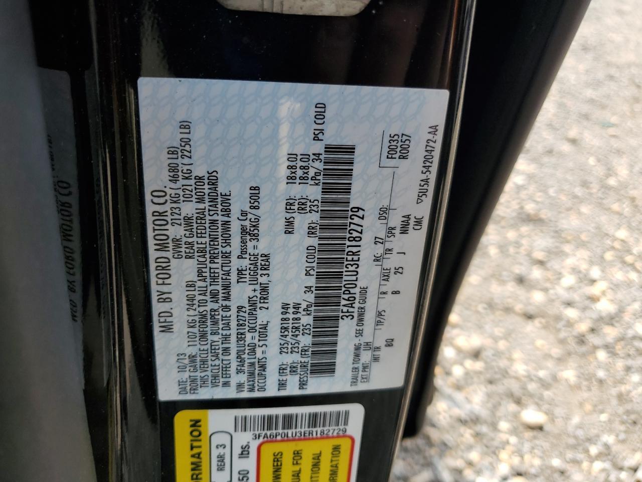 2014 FORD FUSION