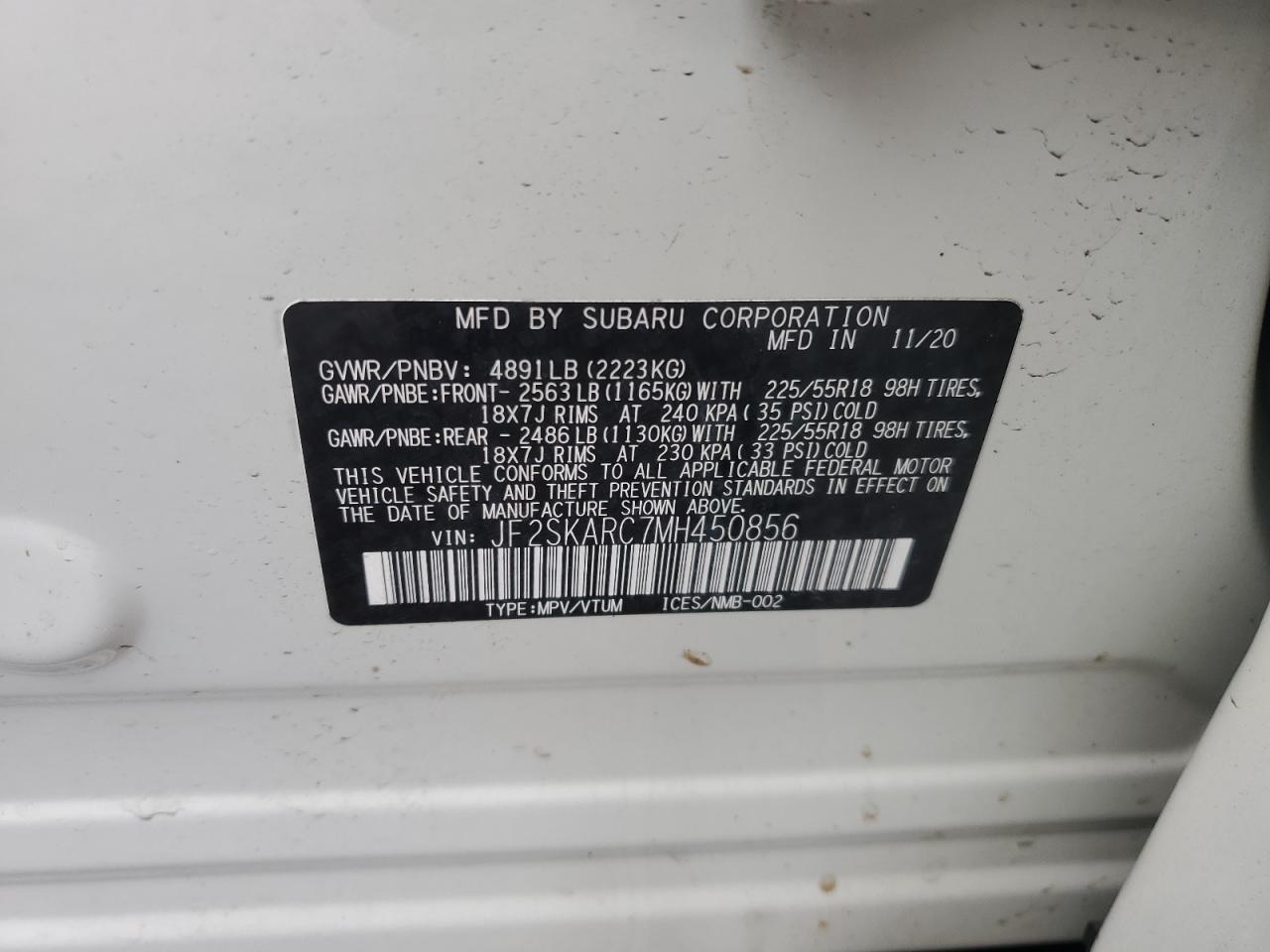 2021 SUBARU FORESTER