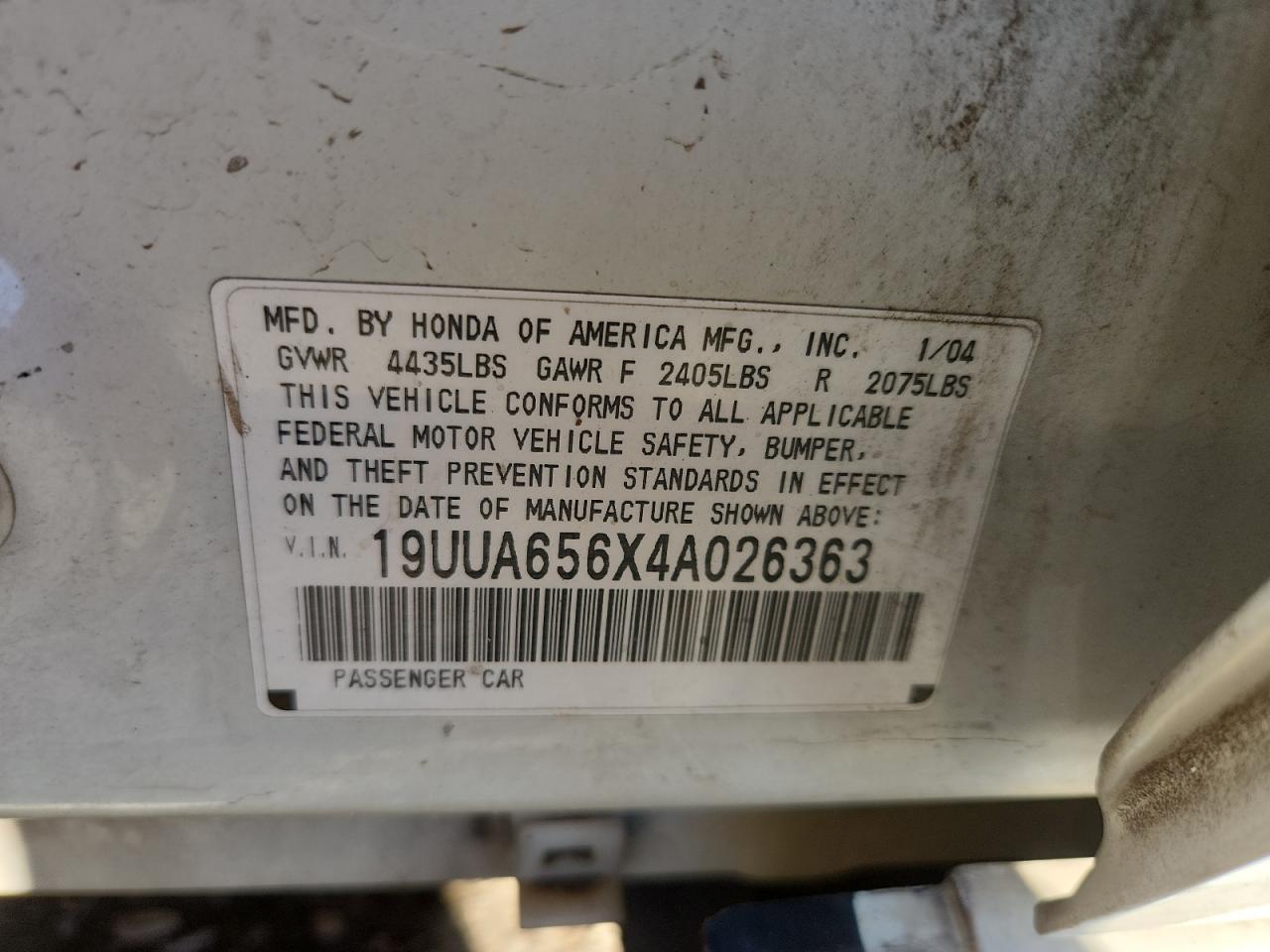 2004 ACURA TL